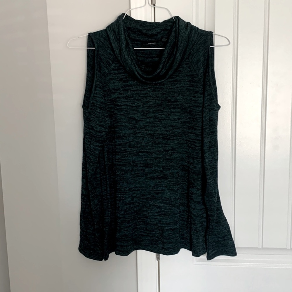 Womens cold shoulder turtleneck sweater